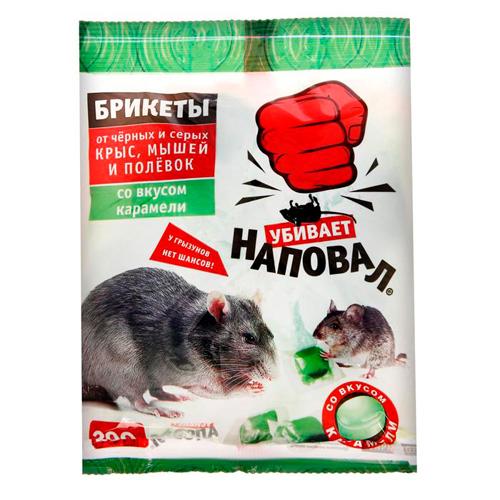 Тесто-брикеты от грызунов "Наповал", с ароматом карамели, 200 г арт.7152738 г.Екатеринбург