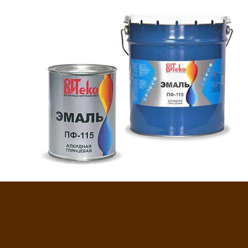 Эмаль ПФ-115 (Коричневая 0.8 кг "Витеко")