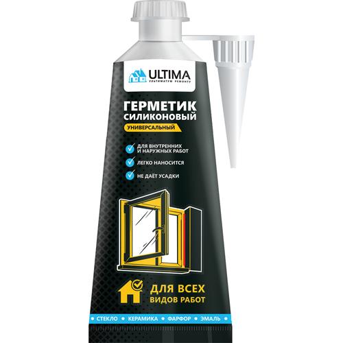 Герметик силиконовый БЛИСТЕР ULTIMA-S 80 мл. УНИВЕРСАЛЬНЫЙ БЕСЦВЕТНЫЙ