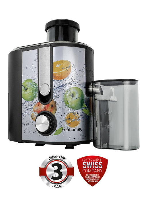 Эл.соковыжималка PEA 0829 Fruit Fusion (POLARIS) Нерж.сталь/Черный