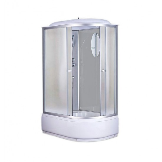 Душ.кабина HD-KU12080VFL 120x80х215 без г/м, риф.зад.стекла, риф.перед.стекла, выс.под.без электр.