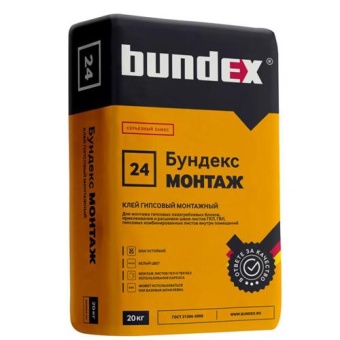 Клей для ПГП,ГКЛ "Бундекс Монтаж"  20кг