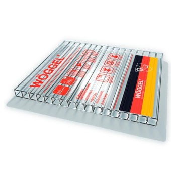 Сотовый поликарбонат 2,1м x 6м x 8мм б/ц Woggel