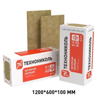 Минвата из Базальта ТЕХНОФАС ЭФФЕКТ 1200*600*100мм(3шт/2,16м2/0,216м3/135кг/м3)497315
