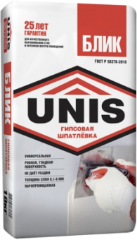 Смесь сухая шпатлевочная "UNIS Блик" (18 кг)